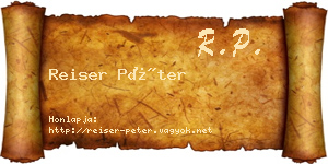Reiser Péter névjegykártya